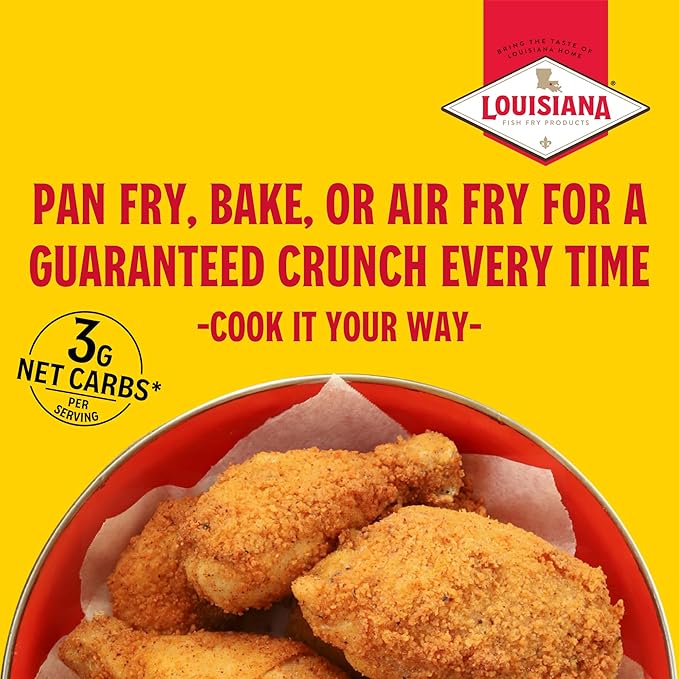 Louisiana Fish Fry Products Classic Fried Chicken Keto Seasoned Coating Mix ??5 oz, Pack of 6