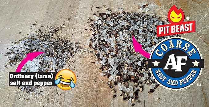 Pit Beast Coarse AF Salt and Pepper Spice Blend Dalmatian BBQ Rub | THE COARSEST SALT AND PEPPER |