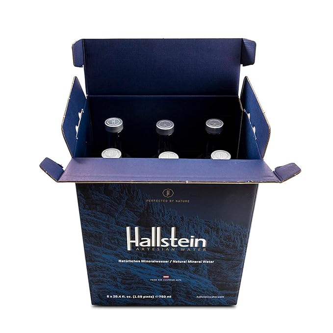 Hallstein Artesian Natural Alkaline Still Water (Non-Sparkling) - 25.4 fl oz (6 Glass Bottles)