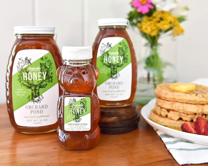 Orchard Pond Tupelo Honey - Rare Harvest from White Ogeechee Tupelo Trees, Handcrafted in North
