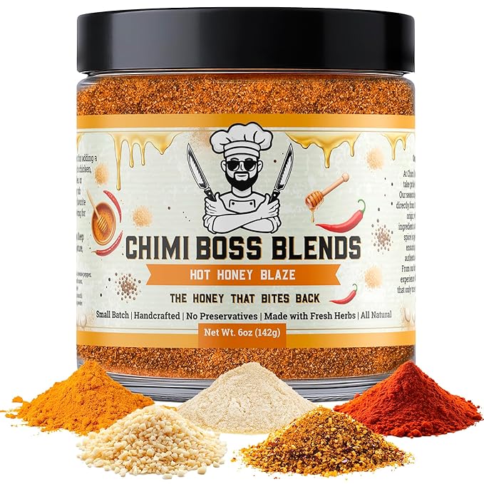 Chimi Boss Blends Hot Honey Seasoning, 6oz ??Sweet & Spicy Dry Rub for Grilling, Smoking & BBQ