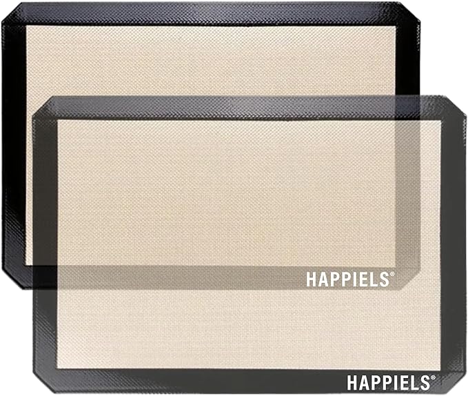 NonStick Baking Mats for 15 inch Sheets 2-Pack | Silicone Nonstick Baking Mats 10 x 15 inches |