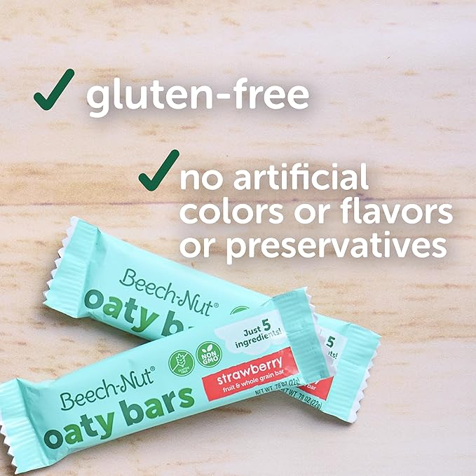 Beech-Nut Toddler Snacks Oaty Bars Granola Bars for Babies & Toddlers, Fruit & Whole Grain