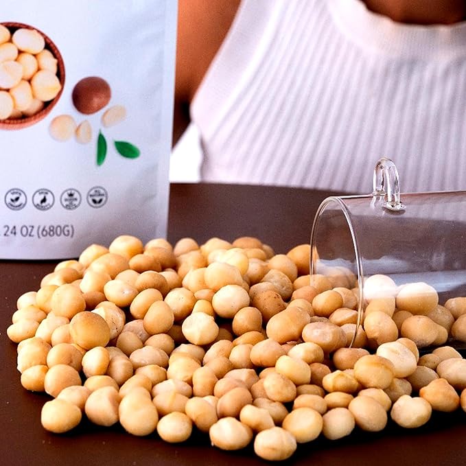 Macadamia Nuts 24 oz, Stand Up Pouch – Rich in Omega 3, Vitamins and Minerals – Natural Source of