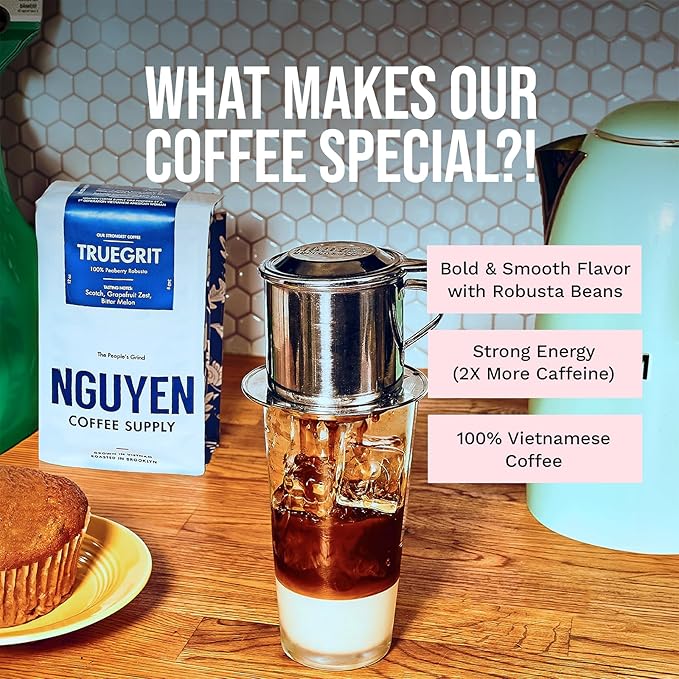 Nguyen Coffee Supply - Truegrit Robusta: Medium Roast Whole Coffee Bean, Vietnamese Single Origin