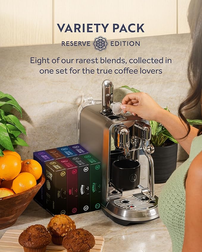 ROSSO CAFFÈ Espresso Coffee Pods for Nespresso Original Machines - 80 Capsules Variety Pack, 8