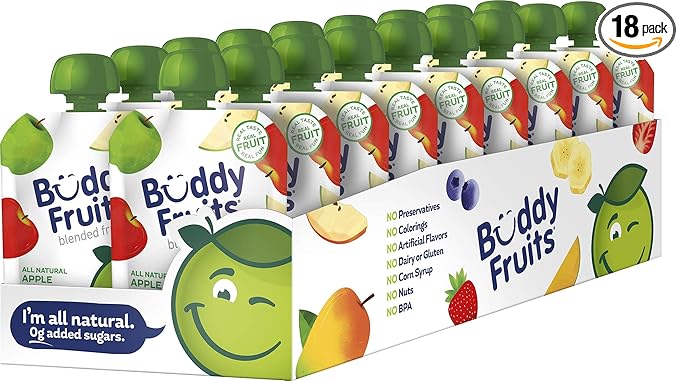 Buddy Fruits Snacks To Go Orchard Blend Unsweetened Applesauce 3.2oz Pouch (18pk)
