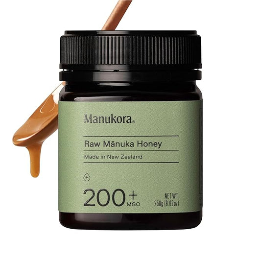 Manukora Raw Manuka Honey, MGO 200+, New Zealand Honey, Non-GMO, Traceable from Hive to Hand, Daily