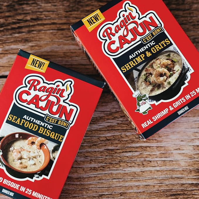 Ragin' Cajun Seafood Bisque Mix - 5 oz, Pack of 3, All Natural, No MSG - Authentic Louisiana Creole