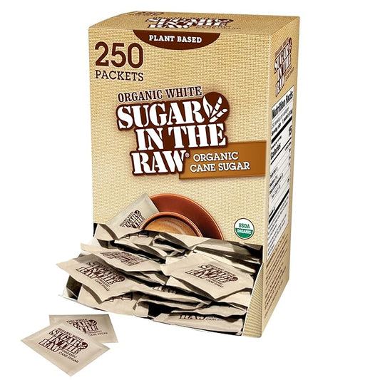 Sugar In The Raw Organic Granulated White Premium Cane Sugar, No Added Flavors or erythritol, Pure