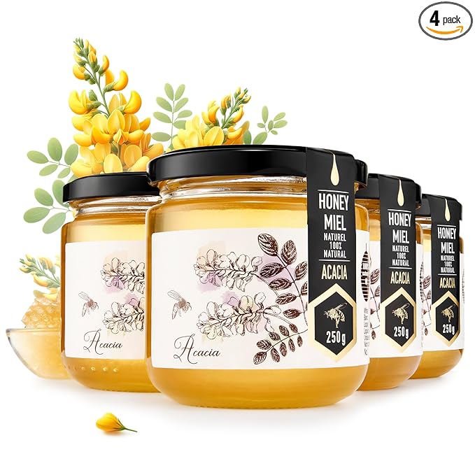 HONIGMA® Raw Acacia Honey | Exquisite Taste | 100% Pure | Unpasteurized | Unfiltered | Partially