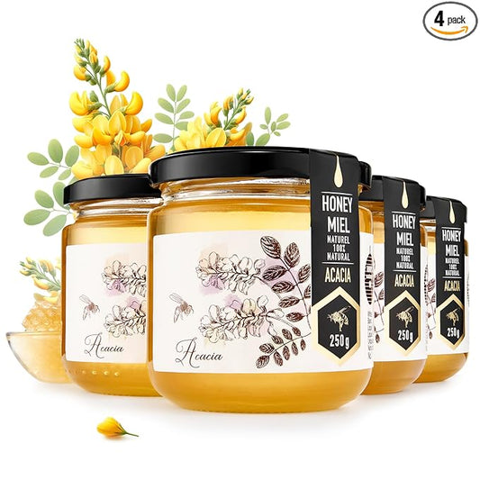 HONIGMA® Raw Acacia Honey | Exquisite Taste | 100% Pure | Unpasteurized | Unfiltered | Partially
