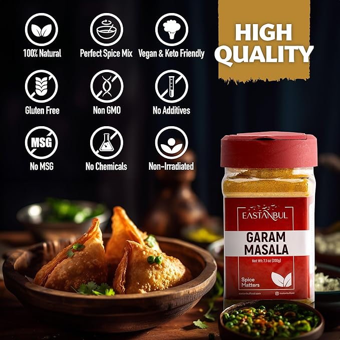 Eastanbul Garam Masala, 7.1oz Garam Masala Spice Powder Mix, Indian Spice, Top Culinary Grade