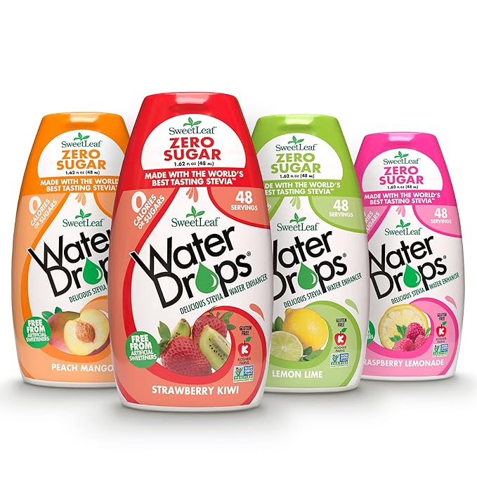 SweetLeaf Water Flavoring Drops - Stevia Water Enhancer, Sugar Free, Zero Calorie Water Additive
