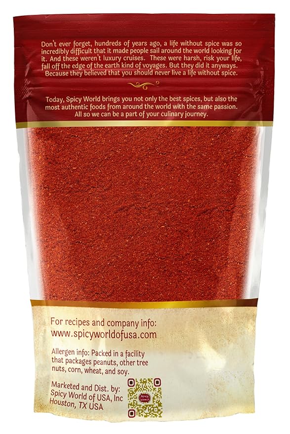 Spicy World Kashmiri Chili Powder Red 7 Ounce Resealable bag | All Natural Low Heat, Chili Powder