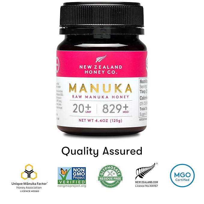New Zealand Honey Co. Raw Manuka Honey UMF 20+ / MGO 829+ | UMF Certified | 4.4oz | Medical Grade