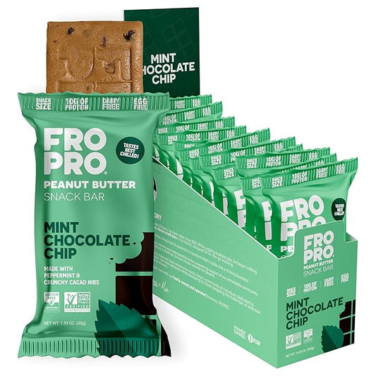 FROPRO Plant Protein Snack Bars - Plant Based Protein Bars, All-Natural, Gluten, Dairy, & Soy Free