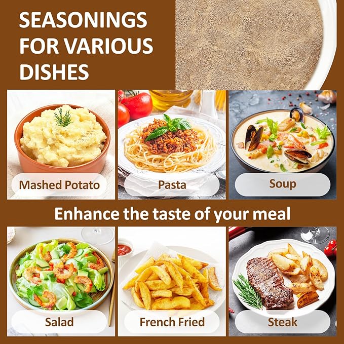 Yimi Onion and Mushroom Seasoning Mix, Umami Flavor, Finely Ground Powder for Soups, Stews, and