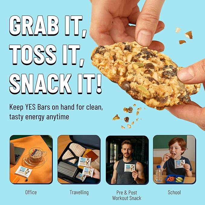 The YES Bar YES Bar ??Macadamia Chocolate ??Plant Based Protein, Decadent Snack Bar ??Vegan, Paleo