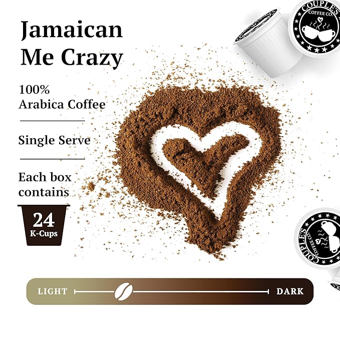 Couple's Coffee K-Cups | Gives Back to Military Families | Jamaican Me Crazy | Gourmet Flavored