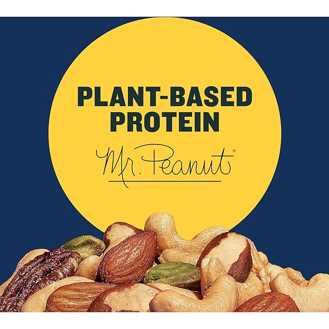 PLANTERS Deluxe Mixed Nuts, Cashews, Almonds, Pecans, Pistachios, Hazelnuts, Roasted with Sea Salt