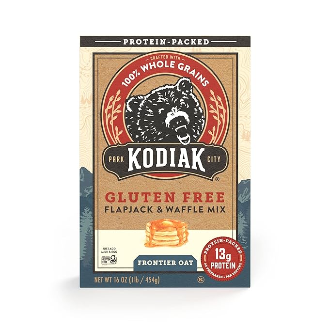 Kodiak Gluten Free Flapjack, Pancake & Waffle Mix, Frontier Oat, High Protein,100% Whole Grains