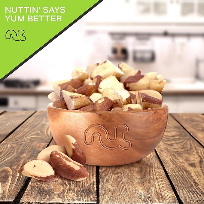 NUT CRAVINGS - Roasted & Salted Broken Brazil Nuts - No Shell, (16oz - 1 LB) Bulk Nuts Packed Fresh
