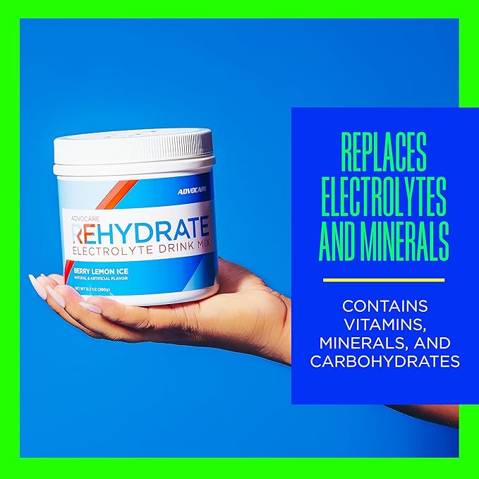 AdvoCare Rehydrate Electrolyte Drink Mix - Hydration & Recovery Drink with Sodium, Potassium & More