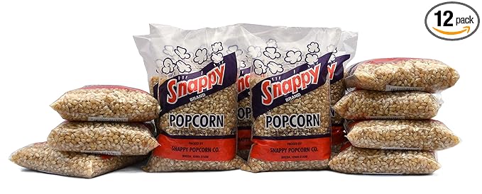 Snappy White Popcorn Kernels for Popping with Popcorn Machine, Air Popper or Stove Top, 2lb Bags