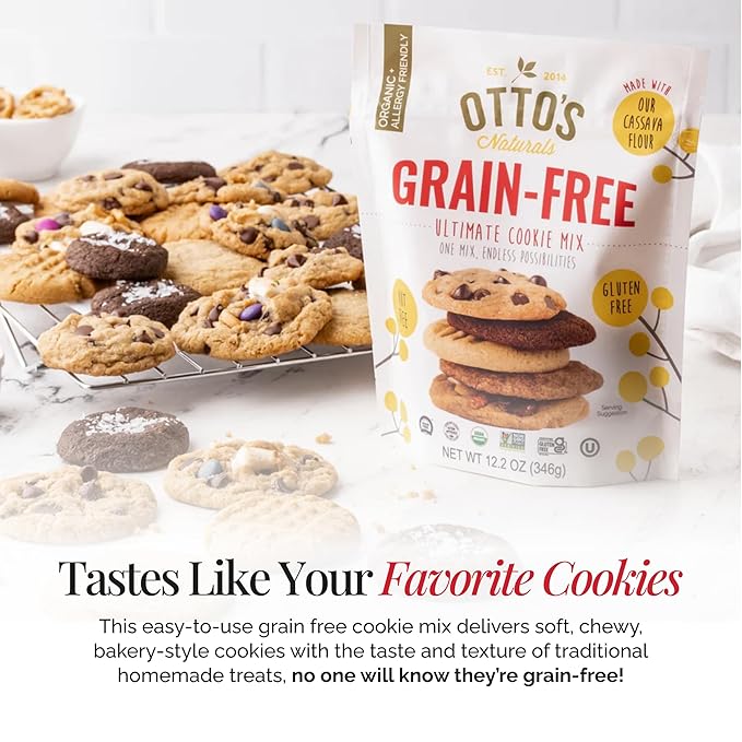 Otto's Naturals Grain-Free Ultimate Cookie Mix, 12.2 Oz., Top 9 Allergen-Free, Organic Cassava