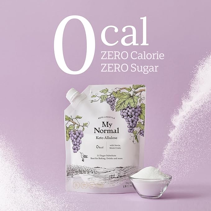 My Normal Keto Powdered Allulose 16oz - Allulose, Monk Fruit & Stevia Blend, 99.8% Allulose, 1:1