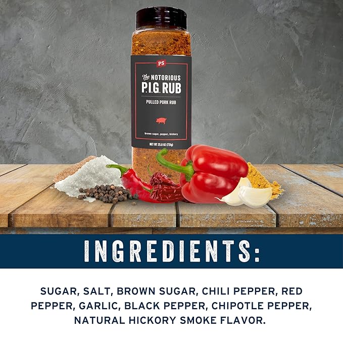PS Seasoning Notorious P.I.G.- Pulled Pork Seasoning & Dry Rub - Pulled Pork Seasoning, BBQ Rubs