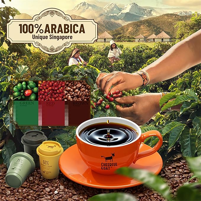 CheerfulGoat Instant Cold Brew Coffee – Speciality Javy Coffee Extract 100% Arabica, Freeze-Dried