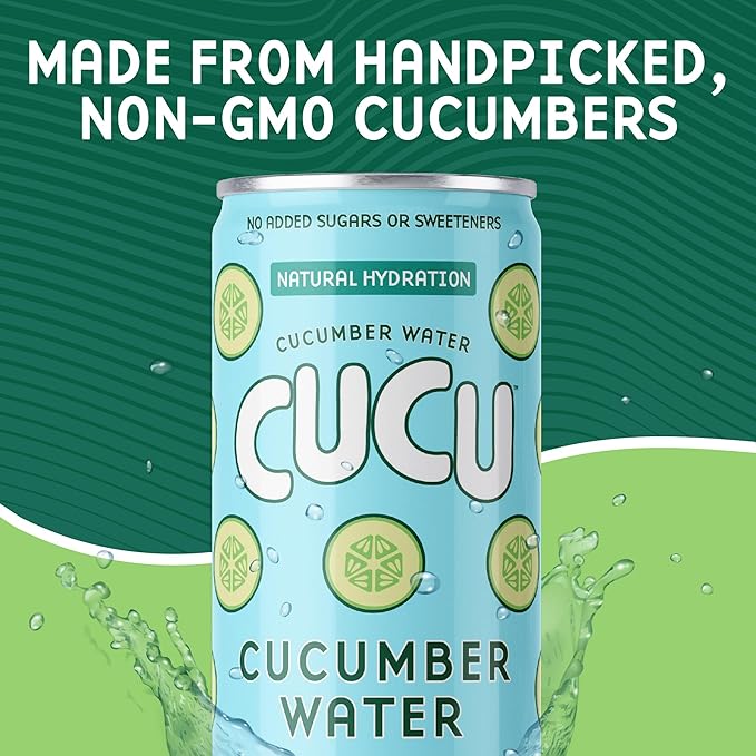 CUCU Cucumber Water ??Natural Hydration from Cucumbers with Vitamin C, Electrolytes & Antioxidants