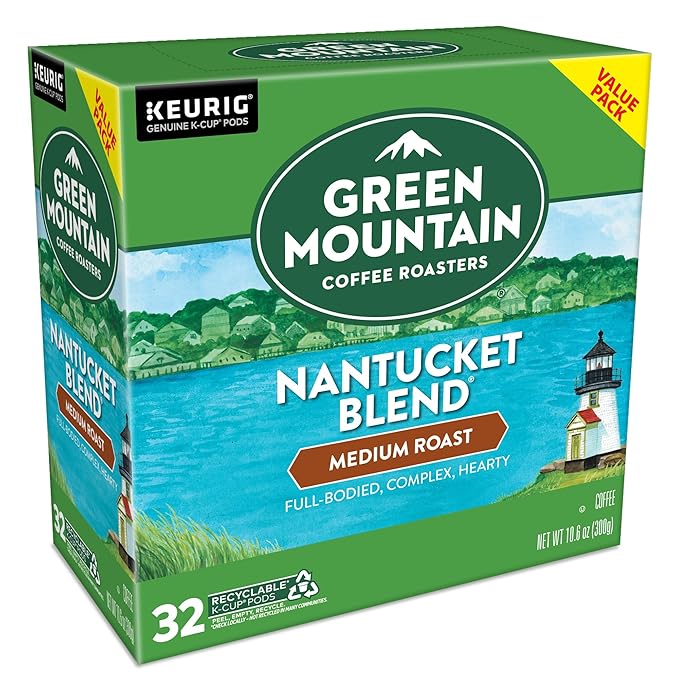 Green Mountain Coffee Roasters Nantucket Blend, Single-Serve Coffee K-Cup Pods, Medium Roast, 32