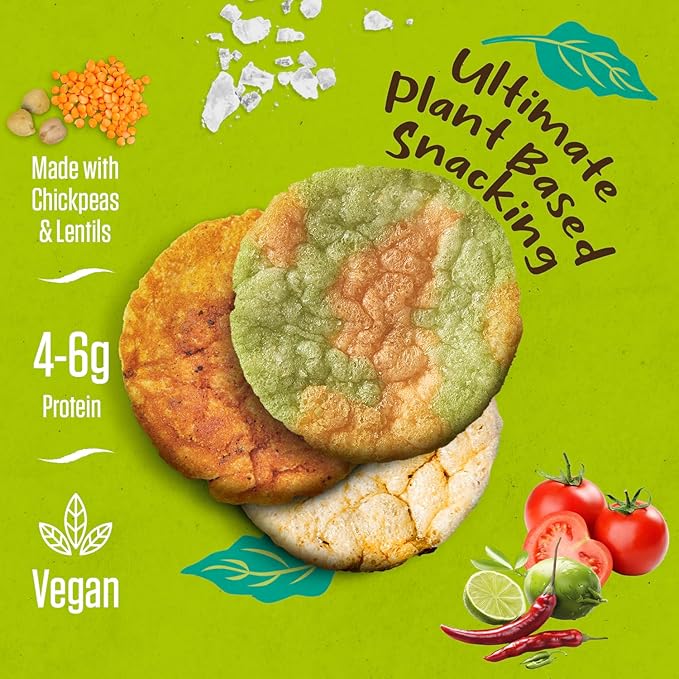 PeaKaPop Veggie Chips ??Plant-Based, Healthy Veggie Crisps with Pea, Lentil & Chickpea Protein