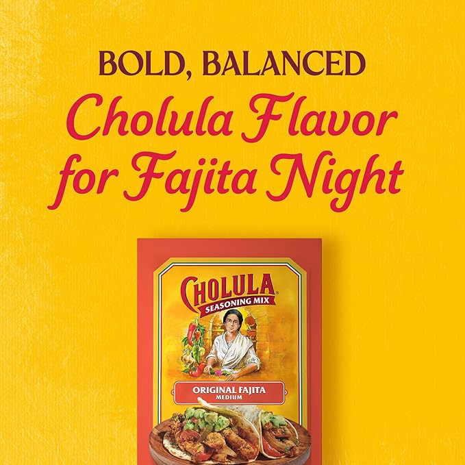 Cholula Seasoning Mix, Original Fajita, Medium Heat, For Chicken, Steak, Shrimp & Veggie Fajitas