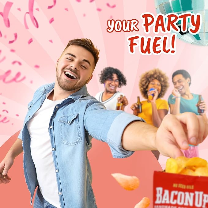 Bacon Up - Handmade Crunchy Healthy Potato Chips - No Preservatives, No Seed Oils, Gluten Free