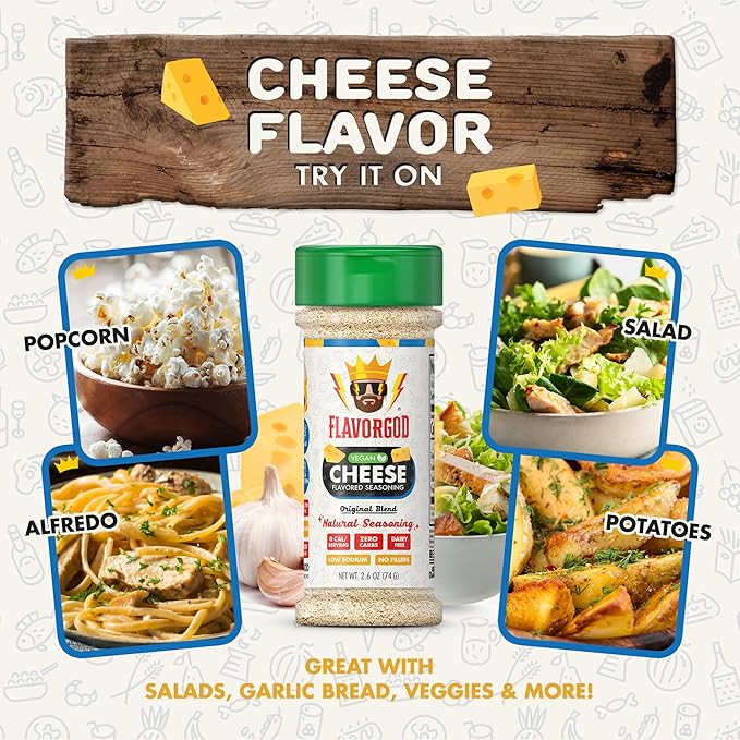 Cheese Flavored Seasoning Mix by FlavorGod - Premium All Natural & Healthy Spice Blend for Chicken