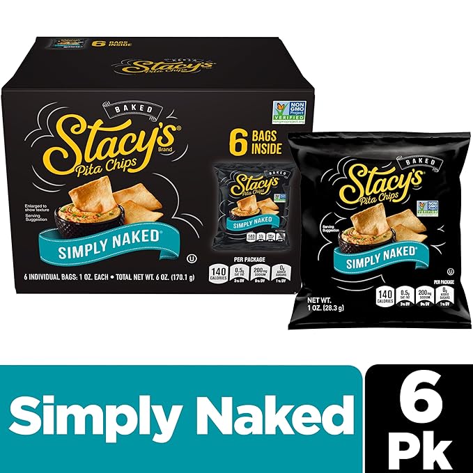 Stacy's Pita Chips, Simply Naked, 6 Count
