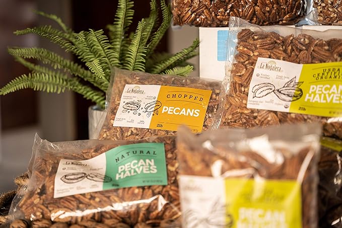 La Nogalera - 2 lbs Chopped shelled pecans. Raw pecan nuts that compare to organic, NO SHELL