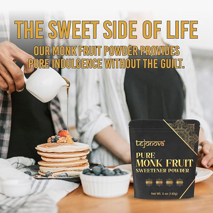 tejonova Monk Fruit Sweetener, 5 oz, Monk Fruit Extract Powder, Monkfruit Sweetener Pure Flavor