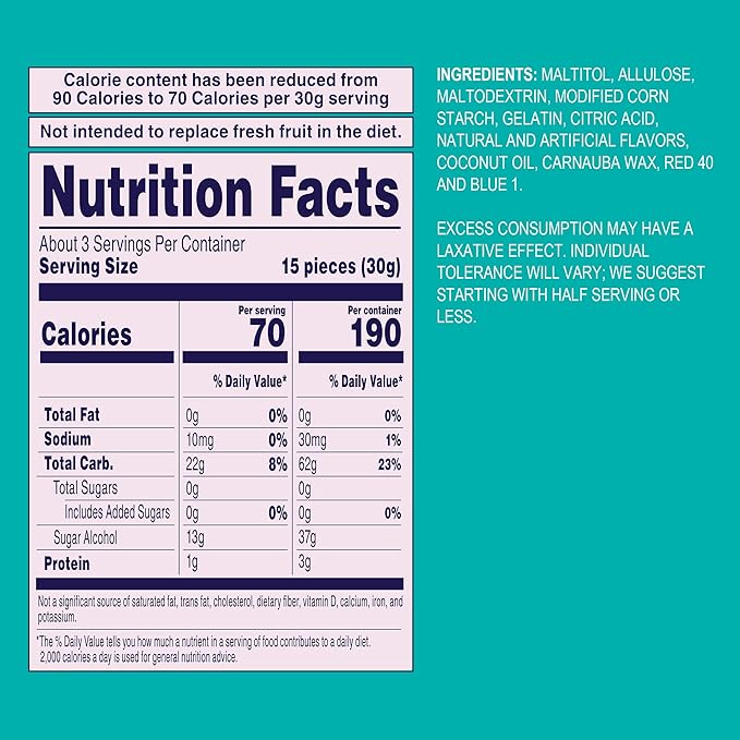 Welch's Zero Sugar Fruity Bites, Island Fruits Snack Box, Gluten Free & Sugar Free Snacks, 3oz