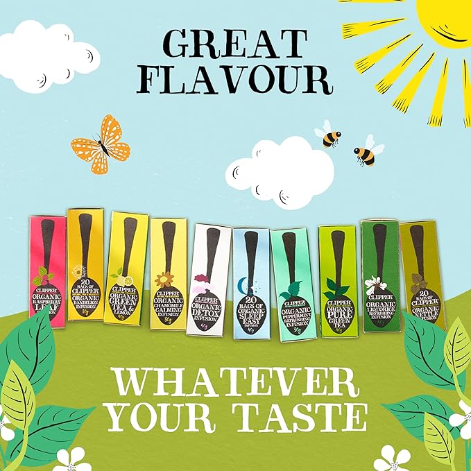 Clipper Tea, Orange & Turmeric, Organic Tea with Licorice Root, Orange Peel and Hibiscus, Plant