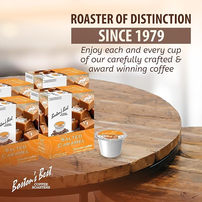 Boston’s Best - Salted Caramel Flavored Delicious Gourmet Coffee Compatible with Keurig Coffee