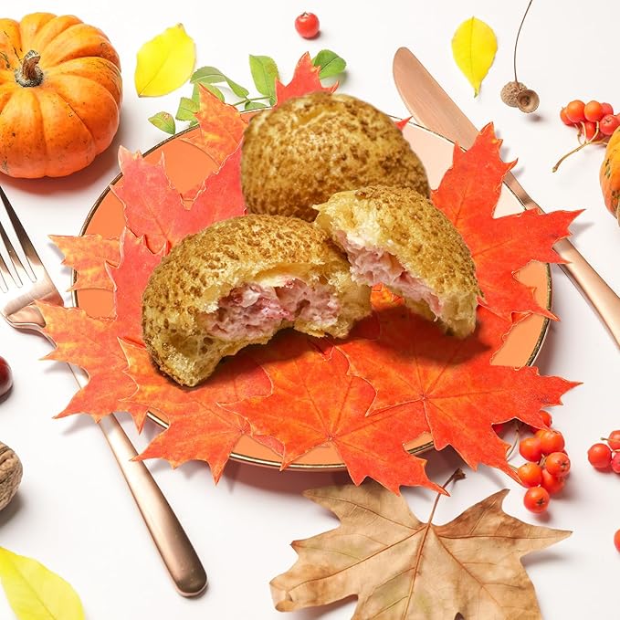 100 Pieces Parchment Fall Leaves Thanksgiving Cheese Paper Parchment Autumn Leaves Double Sided