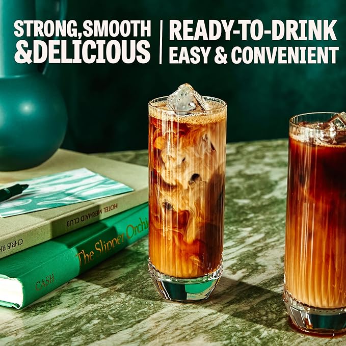 Wandering Bear Organic Mocha Cold Brew Coffee, 32 fl oz, 6 pack - Extra Strong, Bold, Smooth