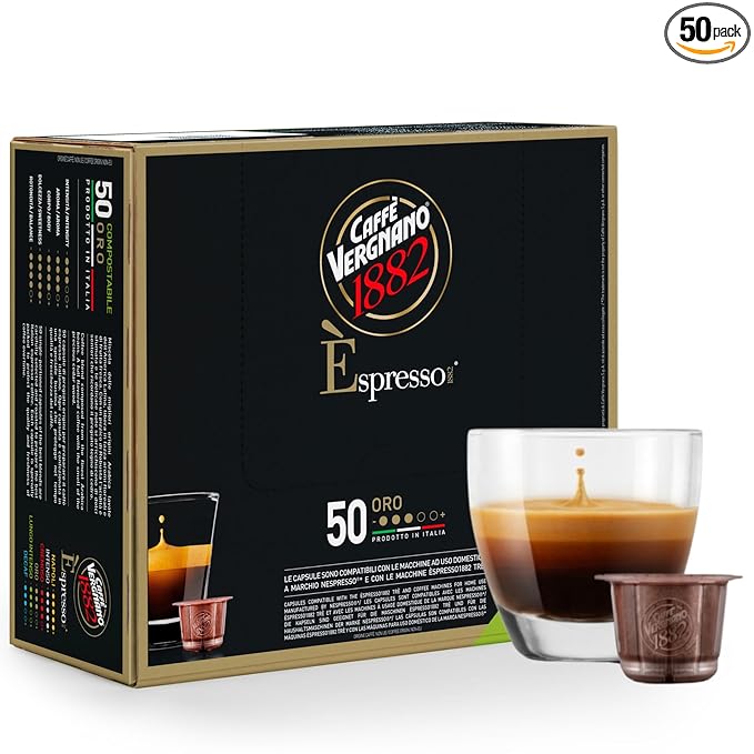Caffe' Vergnano 1882 Medium Roast Arabica Robusta Espresso Original Line Machine Compatible