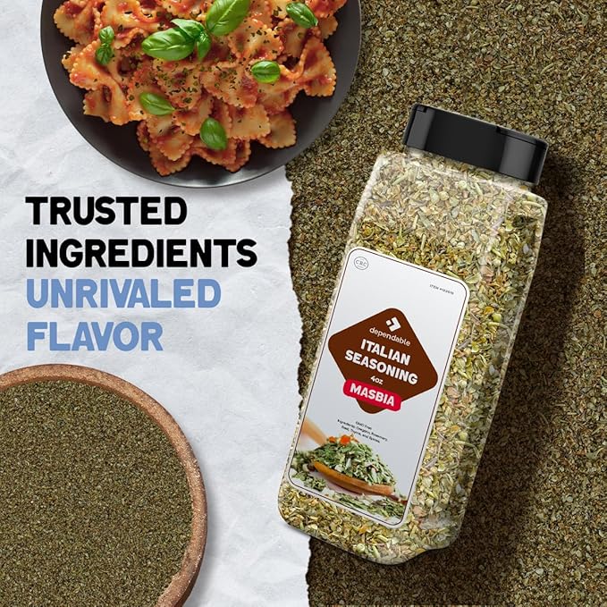 Dependable Food Italian Seasoning - 4 oz. Resealable Pouch - Non-GMO, Natural, No Additives, No