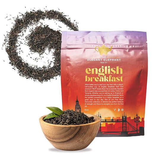 English Breakfast Tea, Organic Loose Leaf Black Tea ??Robust, Full-Bodied, Classic Blend ??Drink